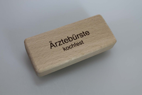 Ärzte-Handwaschbürste / kochfest, einseitig, Naturborste